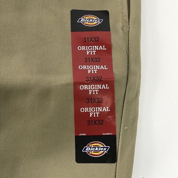 実際に弊社で買取させて頂いた【未使用】Dickies/ディッキーズ 874 Original Fit ワークパンツ カーキ 31×32 の画像 5枚目
