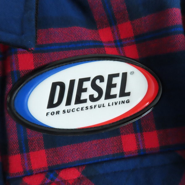 実際に弊社で買取させて頂いたDIESEL/ディーゼル J-TANIFER チェック柄 ジップアップジャケット/XSの画像 7枚目