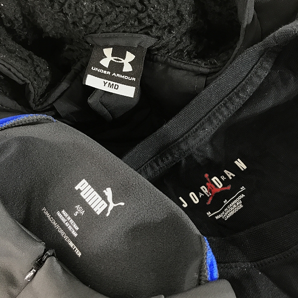 実際に弊社で買取させて頂いた【おまとめ】ナイキ/アンダーアーマー/プーマ 他 Tシャツ/ジップアップジャケット/パンツ 等