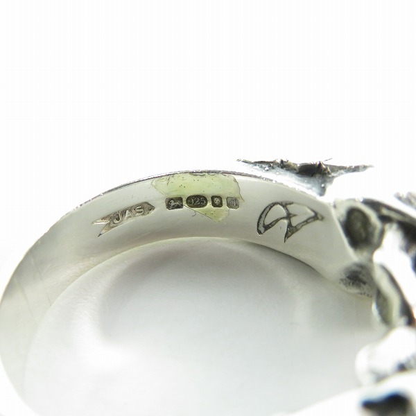 実際に弊社で買取させて頂いたCRAZY PIG/クレイジーピッグ 2スカル チューダー リング 17.5号の画像 7枚目