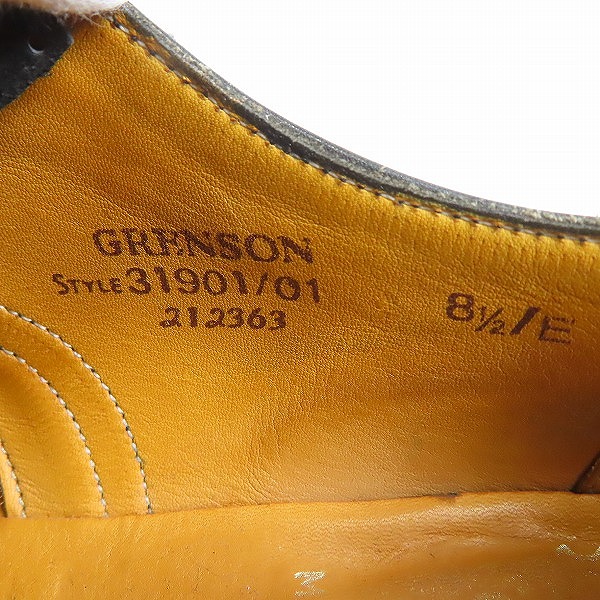 実際に弊社で買取させて頂いたGRENSON/グレンソン ストレートチップ メダリオン レザーシューズ 31901/8.5Eの画像 5枚目