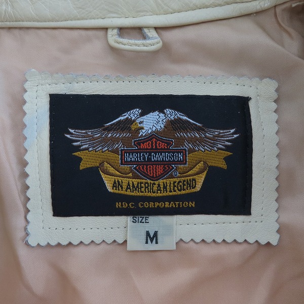 実際に弊社で買取させて頂いたHARLEY DAVIDSON/ハーレーダビッドソン レザー切り替え ジャケット/Mの画像 2枚目