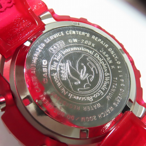 実際に弊社で買取させて頂いたG-SHOCK/Gショック FROGMAN フロッグマン 第3回 イルクジ キャンディーレッド GW-203K-4JRの画像 4枚目