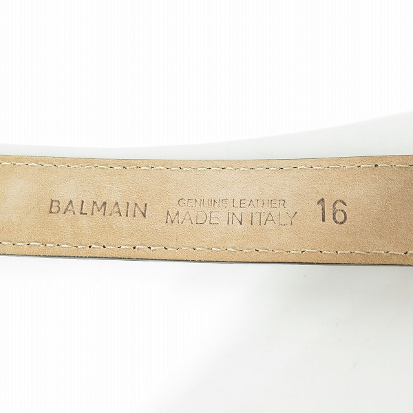 実際に弊社で買取させて頂いたBALMAIN/バルマン エンボス加工ロゴ レザーベルト/16の画像 3枚目