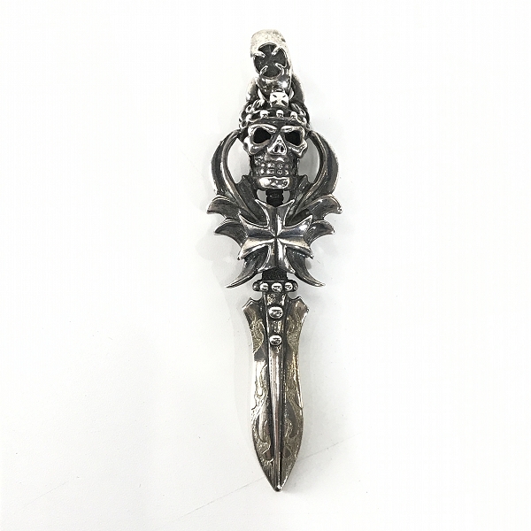 実際に弊社で買取させて頂いた【ギャラ付き】TRAVIS WALKER/トラヴィスワーカー キング ウイング スカル ダガー ペンダントの画像 1枚目