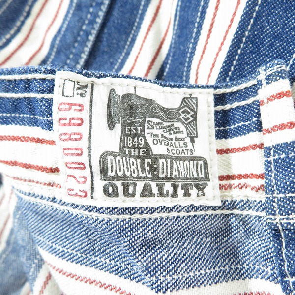 実際に弊社で買取させて頂いたTHE REAL McCOYS/リアルマッコイズ THE DOUBLE DIAMOND ストライプ柄 ワークシャツ LOT.418/14の画像 5枚目