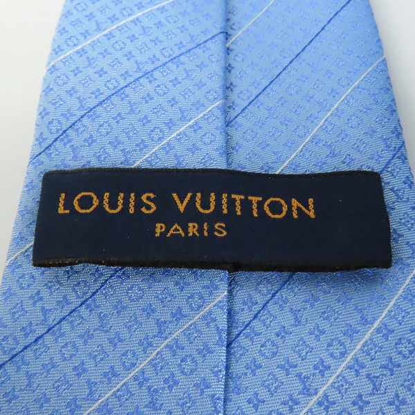 実際に弊社で買取させて頂いたLOUIS VUITTON/ルイ・ヴィトン モノグラム ネクタイ/シルク100％ ネクタイ ブルー MR0261 の画像 1枚目