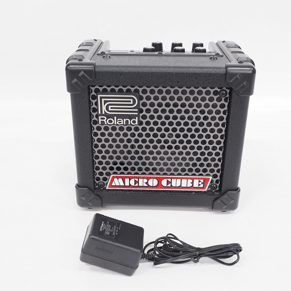 実際に弊社で買取させて頂いたRoland/ローランド MICRO CUBE マイクロキューブ ギターコンボアンプ ACアダプター付【動作確認済】