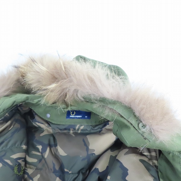 実際に弊社で買取させて頂いたFRED PERRY/フレッドペリー ダウンライナー付 フィッシュテール モッズコート F2562/XSの画像 6枚目