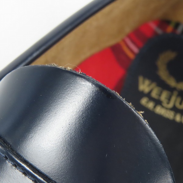 実際に弊社で買取させて頂いたFRED PERRY×G.H.BASS/フレッドペリー×ジーエイチバス weejuns/ウィージャンズ レザー コインローファー SB8070/UK6の画像 8枚目