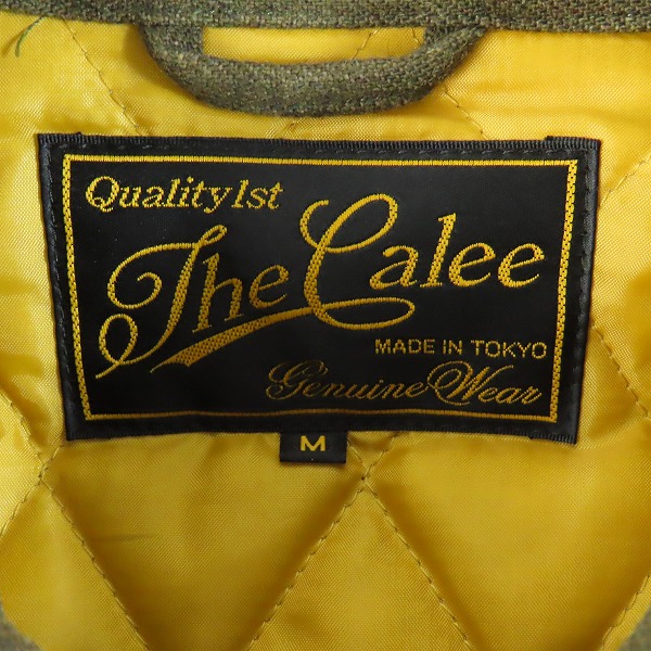 実際に弊社で買取させて頂いたCALEE/キャリー 裏地キルティング ウール ジップアップジャケット Mの画像 2枚目
