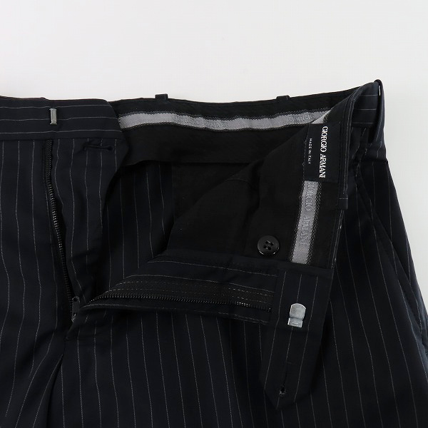 実際に弊社で買取させて頂いたGIORGIO ARMANI/ジョルジオアルマーニ セットアップ スーツ ストライプ ジャケット/パンツ 50の画像 3枚目