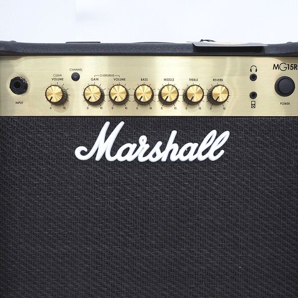 実際に弊社で買取させて頂いたMarahall/マーシャル MG15GR GOLD ギター用 コンボアンプ【動作確認済】の画像 2枚目
