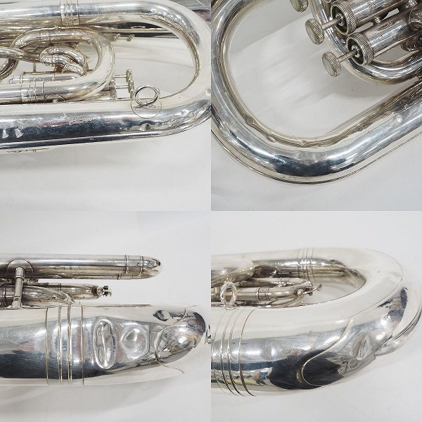 実際に弊社で買取させて頂いた★【ジャンク】YAMAHA/ヤマハ YEB-631S チューバ 銀メッキ仕上げ ハードケース付の画像 7枚目