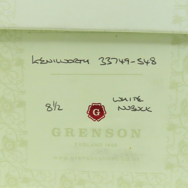 実際に弊社で買取させて頂いたGRENSON/グレンソン ストレートチップ ドレスシューズ 33749/548 8.5Fの画像 9枚目
