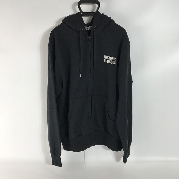 実際に弊社で買取させて頂いたHYSTERIC GLAMOUR/ヒステリックグラマー ジップアップ パーカー ブラック 02233CF12/L