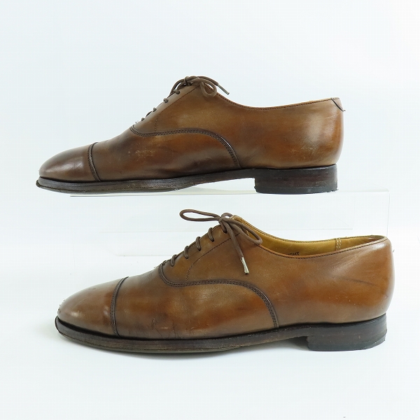 実際に弊社で買取させて頂いたCROCKETT&JONES/クロケット&ジョーンズ CONNAUGHT/コノート ストレートチップ レザー シューズ 7742/7Eの画像 3枚目