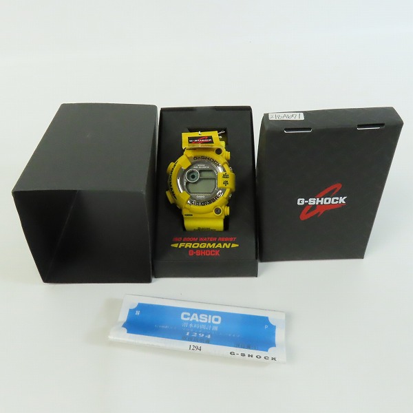 実際に弊社で買取させて頂いたG-SHOCK/Gショック FROGMAN/フロッグマン MEN IN YELLOW/メンインイエロー DW-8250Y-9T【動作未確認】の画像 6枚目