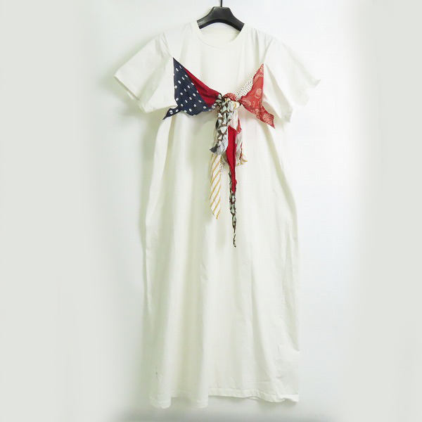 実際に弊社で買取させて頂いた【JPタグ】MM6 Maison Margiela/エムエム6 マルタンマルジェラ 半袖ワンピース スカーフ S32CT0986/S