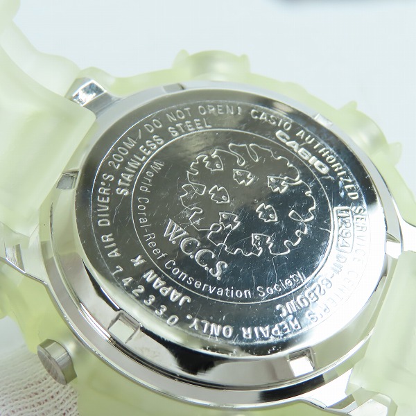 実際に弊社で買取させて頂いたG-SHOCK/Gショック FROGMAN 初代WCCS マンタ ベクティニアビガー DW-8250WC-7AT 【動作未確認】の画像 5枚目