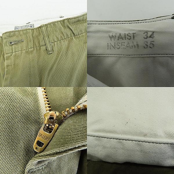 実際に弊社で買取させて頂いたBuzz Rickson's/バズリクソンズ チノパンツ/ワークパンツ BR40025 W34の画像 8枚目