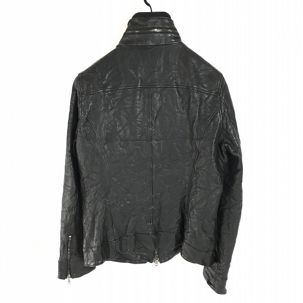 実際に弊社で買取させて頂いたJUNHASHIMOTO/ジュンハシモト INNER RIDERS ライダース レザーJKT 1020000001/5の画像 1枚目