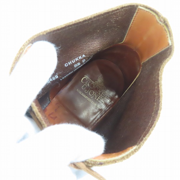 実際に弊社で買取させて頂いたCrockett&Jones/クロケット＆ジョーンズ CHUKKA スウェードチャッカ ブーツ 8489/8.5Dの画像 4枚目