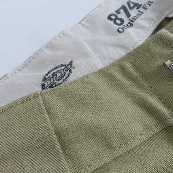 実際に弊社で買取させて頂いたDickies/ディッキーズ 874オリジナルフィット ワークパンツ/カーキ W29 L30の画像 6枚目