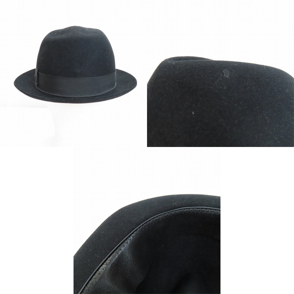 実際に弊社で買取させて頂いた【JPタグ】Dior Homme/ディオールオム 05AW GLAM期 中折れウールフェルトハット 5HH1095092/59の画像 5枚目