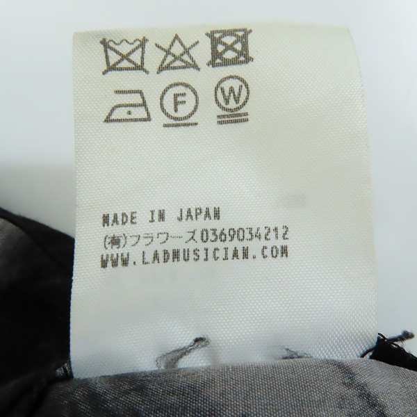 実際に弊社で買取させて頂いたLAD MUSICIAN/ラッドミュージシャン DECHINE BIG S/S SHIRT INKJET FEATHER/総柄 プリント半袖シャツ フェザー2318-114/42の画像 4枚目