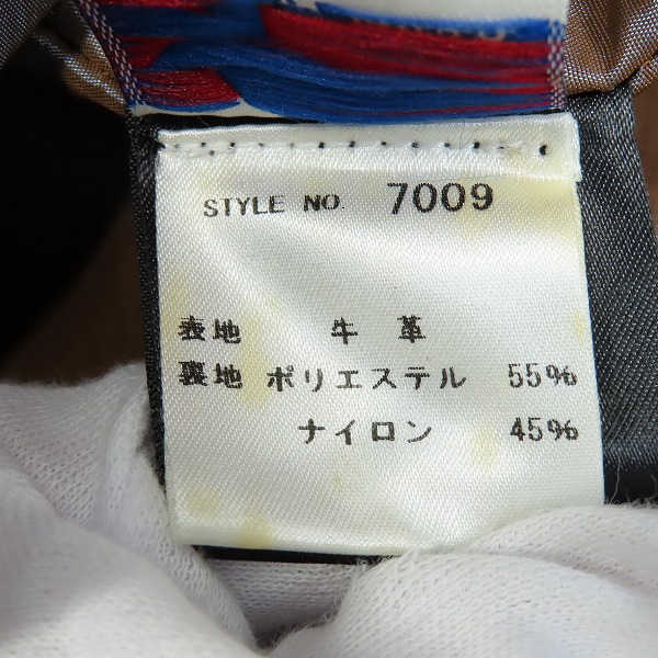 実際に弊社で買取させて頂いたSchott/ショット 641XX USA製 カウレザー シングルライダース ジャケット 7009/36の画像 4枚目