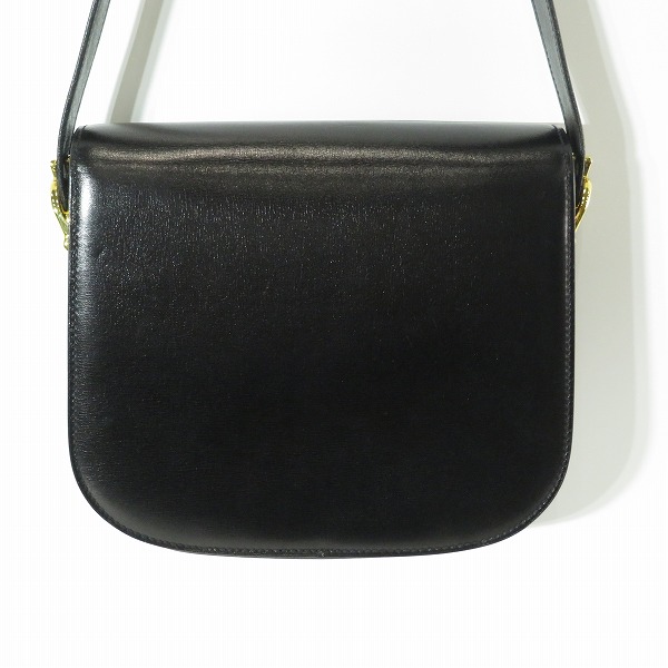 実際に弊社で買取させて頂いたCELINE/セリーヌ オールド 馬車金具 レザーショルダーバッグの画像 1枚目