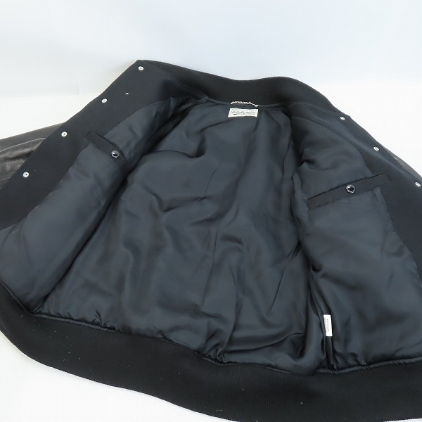 実際に弊社で買取させて頂いたWACKO MARIA/ワコマリア LEATHER VARSITY JACKET スタジャン Sの画像 4枚目
