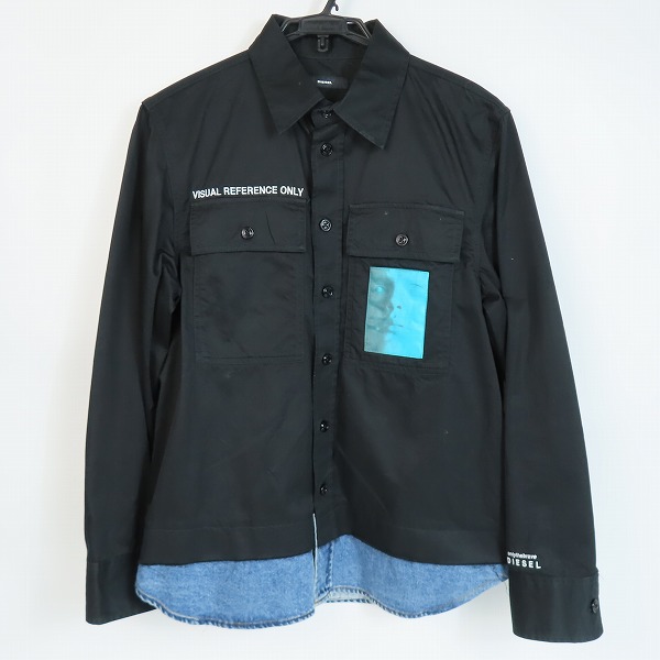 実際に弊社で買取させて頂いたDIESEL/ディーゼル フェイクレイヤード 異素材MIX シャツジャケット S
