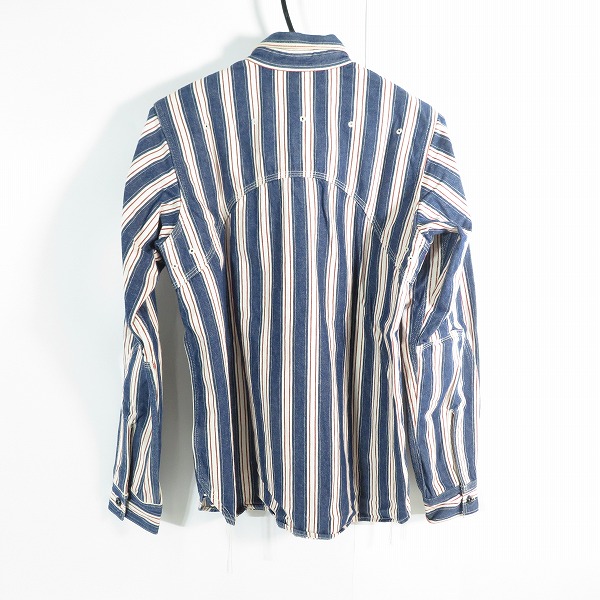 実際に弊社で買取させて頂いたTHE REAL McCOYS/リアルマッコイズ THE DOUBLE DIAMOND ストライプ柄 ワークシャツ LOT.418/14の画像 1枚目