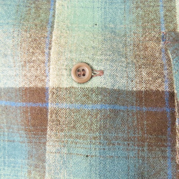 実際に弊社で買取させて頂いたPENDLETON/ペンドルトン 70S/ヴィンテージ/USA製  ウール チェック 開襟 オープンカラーシャツ 2点セットの画像 4枚目