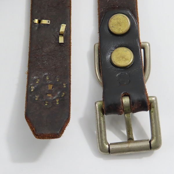 実際に弊社で買取させて頂いたTENDERLOIN×HTC×PORTER/テンダーロイン×HTC×ポーター T-STUD BELT/スタッズ ナローベルト/Sの画像 2枚目