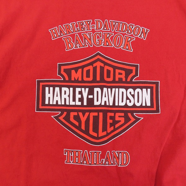 実際に弊社で買取させて頂いたHARLEY DAVIDSON/ハーレーダビッドソン イーグルプリント Tシャツ レッド/Mの画像 6枚目