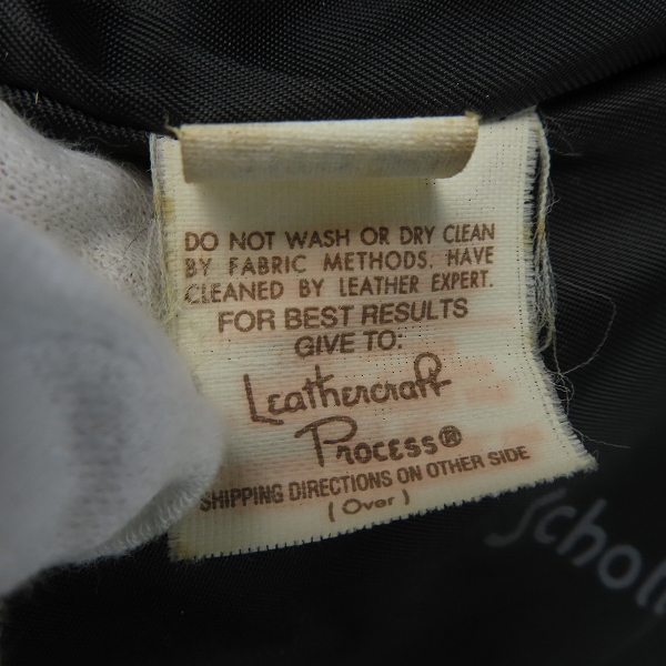 実際に弊社で買取させて頂いたSCHOTT/ショット ボアライナー付き シングルレザーライダースジャケット /38の画像 4枚目
