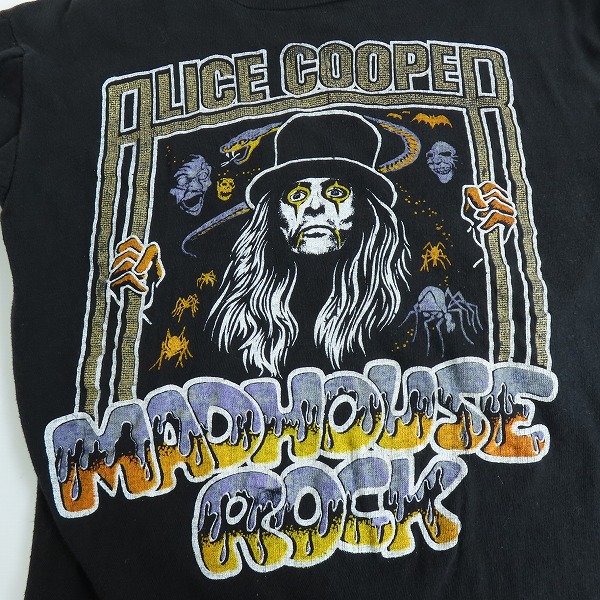 実際に弊社で買取させて頂いたAlice Cooper/アリスクーパー ヴィンテージ/ビンテージ IN CONCERT/MADHOUSE ROCK 半袖Tシャツ の画像 3枚目