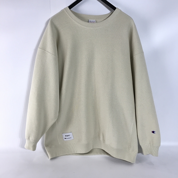 実際に弊社で買取させて頂いたWTAPS×Champion/ダブルタップス×チャンピオン  REVERSE WEVE/リバースウィーブ 裏起毛 スウェット トップス C8-U037/XL