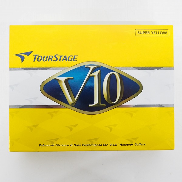 実際に弊社で買取させて頂いた【未使用】BRIDGESTONE/ブリヂストン TOUR STAGE/ツアーステージ V10 ゴルフボール SUPER YELLOW/イエロー 1ダースの画像 2枚目