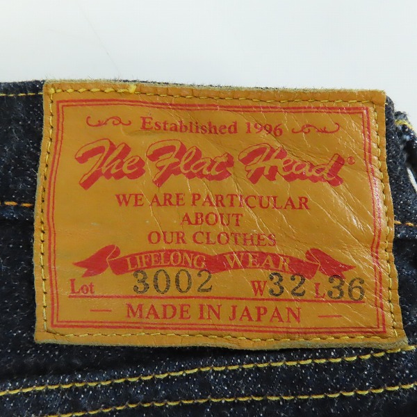 実際に弊社で買取させて頂いたTHE FLAT HEAD/フラットヘッド デニムパンツ3002 W3L36の画像 2枚目