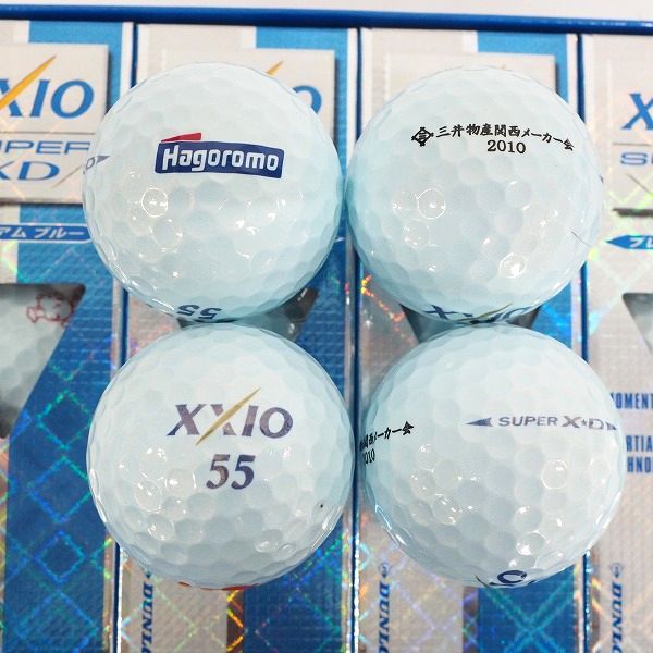 実際に弊社で買取させて頂いた【未使用/オウンネーム】DUNLOP/ダンロップ XXIO/ゼクシオ SUPER XD ゴルフボール プレミアム ブルー 2ダースの画像 1枚目