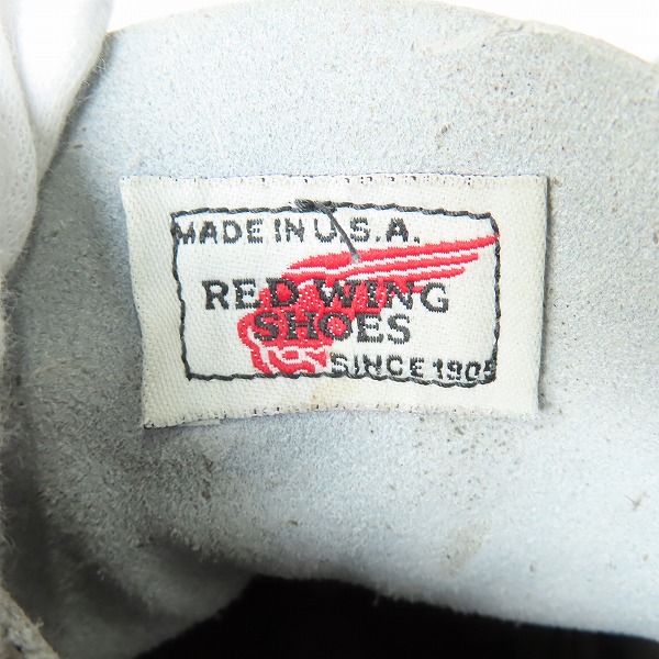 実際に弊社で買取させて頂いたRED WING/レッドウィング BEAMS別注 旧羽タグ スエード プレーントゥ ブーツ 8872 7Dの画像 6枚目