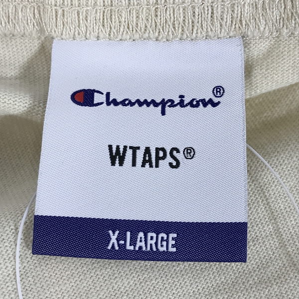 実際に弊社で買取させて頂いた【未使用】WTAPS×Champion/ダブルタップス×チャンピオン ロングスリーブ Tシャツ C8-U421/XLの画像 2枚目