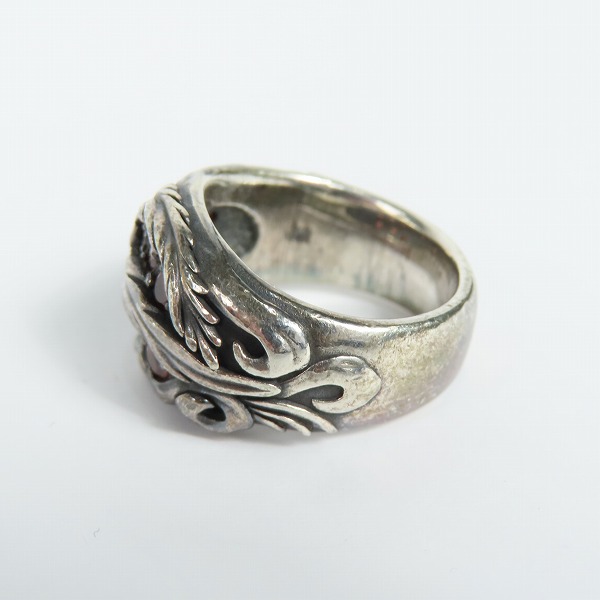 実際に弊社で買取させて頂いたBloodyMary/ブラッディマリー Lava/ラヴァ/溶岩 リング w/ガーネット 17号の画像 2枚目