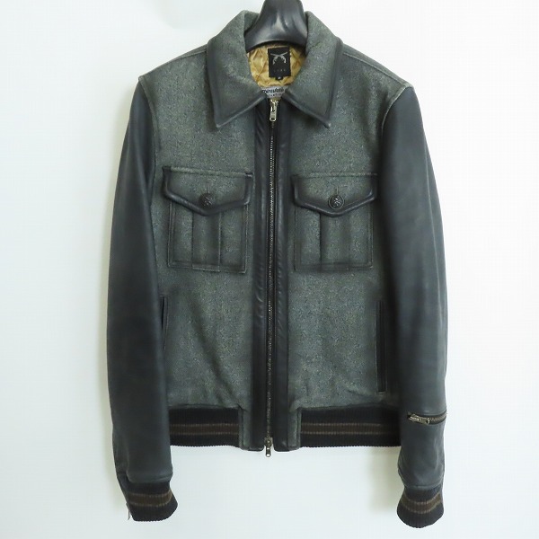 実際に弊社で買取させて頂いたRoar/ロアー 二丁拳銃/クロスガン レザー切り替え スタジャン 06FRB-10/2