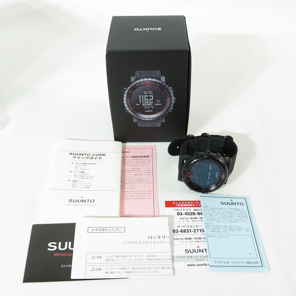 実際に弊社で買取させて頂いたSUNTO/スント CORE BLACK RED アウトドアウォッチ S023158000の画像 7枚目