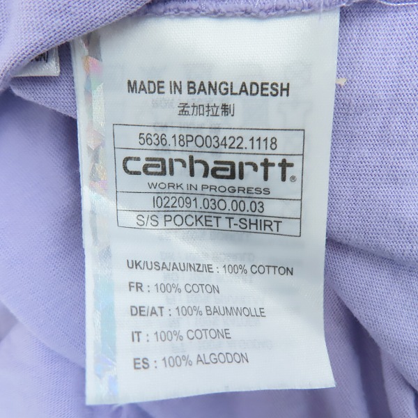 実際に弊社で買取させて頂いたCarhartt/カーハート S/S ポケット Tシャツ/Lの画像 3枚目